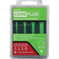 CorePlus DTDM4PC Diamond Tile Drill Bit Set, 4 Piece CORDTDM4PC