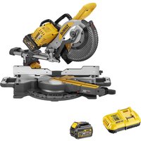 DEWALT DCS727T2-GB 54V XR FLEXVOLT 250mm Double Bevel Sliding Compound Mitre Saw with 2 x 6Ah Batteries