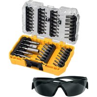 DeWalt 47 Piece Screwdriver Bit Set in Tough Case and Safety Glasses