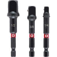 Einhell 3 Piece 1/4" Hex Impact Socket Adaptor Set