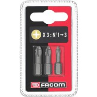 Facom EP1.J3 3 Piece Phillips Screwdriver Bit Set