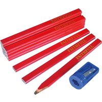 Faithfull 13 Piece Carpenters Pencil and Sharpener Set