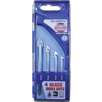Faithfull 4 Piece Tile and Glass Drill Bit Set