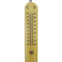 Faithfull Wooden Wall Thermometer Small