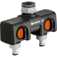 Gardena ORIGINAL Dual Output Threaded Tap Hose Pipe Connector