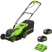 Greenworks MO48L 48v Cordless Brushless Rotary Lawnmower 360mm