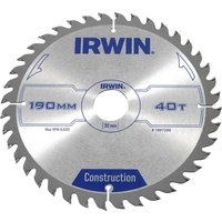 Irwin IRWIN® Construction Circular Saw Blade 190 x 30mm x 40T ATB 1897200