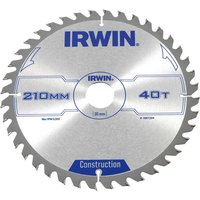Irwin IRWIN® Construction Circular Saw Blade 210 x 30mm x 40T ATB 1897204