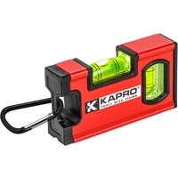Kapro 771 Twin Mini Pocket Spirit Level and Carabiner 4" / 10cm