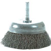 Lessmann 0.35 Steel Wire DIY Cup Brush 75mm 6mm Shank