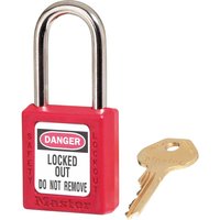 MasterLock Red Lockout Padlock 40mm Red Standard