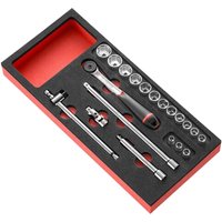 Facom MODM.J161-36 20 Piece 3/8" Drive Hexagon Socket Set