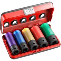 Facom 5 Piece 1/2" Drive Alloy Wheel Socket Set Metric