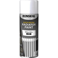 Ronseal One Coat Radiator Spray Paint Satin White 400ml 35093