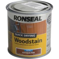 Ronseal Woodstain Quick Dry Satin Antique Pine 250ml 09480