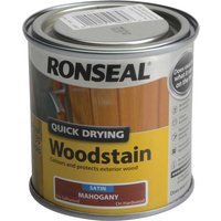 Ronseal Woodstain Quick Dry Satin Mahogany 250ml 09475