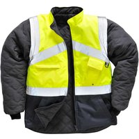 Oxford Weave 300D Class 1:2 Hi Vis 2-Tone Reversible Jacket