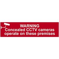 Scan Warning Concealed CCTV Cameras Operate On These Premises Sign