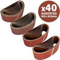 Sirius 40 Piece Assorted 100mm x 620mm Sanding Belts