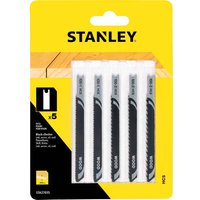 Stanley 5 Piece U Shank Jigsaw Blade Set for Wood