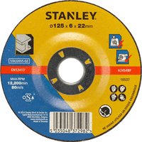 Stanley Depressed Centre Metal Grinding Disc 125mm Pack of 1