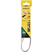 Stanley Powerfile Sanding Belts 13mm x 451mm 13mm x 451mm 120g Pack of 3