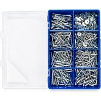 Sirius Assorted Aluminium Blind Rivets and Washers Kit 1/8"-3/16" BZP