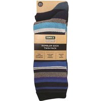 Town and Country MultiColoured Rambler Socks Twin Pack