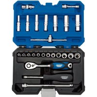 Draper 25 Piece 1/4" Drive Hex Socket Set Metric