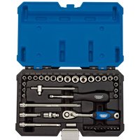 Draper 40 Piece 1/4" Drive Hex Socket Set Metric and Imperial