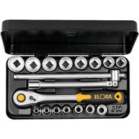 Elora 18 Piece 3/8" Drive Hex and Bi Hex Socket Set Metric 3/8"