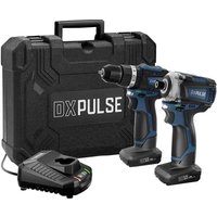 Draper DXPULSE 12v Cordless Brushless Combi Drill and Impact Driver Kit