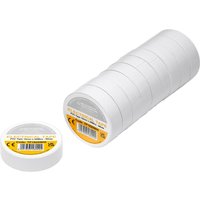 Draper PVC Electrical Insulation Tape Pack of 10 White 19mm 20m