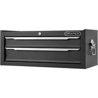 Draper 2 Drawer Mid Tool Chest Black
