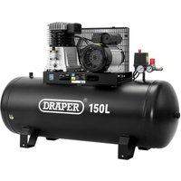 Draper DA150/369S Stationary Belt Driven Air Compressor 150 Litre
