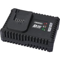 Draper Fast Battery Charger for D20 20v Cordless Lithium Ion Batteries
