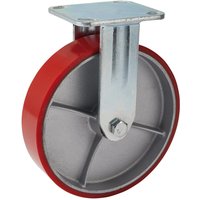 Draper Fixed Plate Fixing Heavy Duty Polyurethane Wheeled Castor
