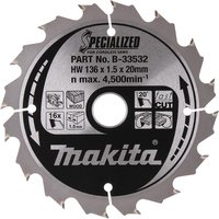Makita SPECIALIZED Cordless Circular Saw Blade for Wood Cutting