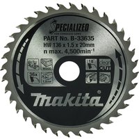 Makita SPECIALIZED Cordless Circular Saw Blade for Wood Cutting