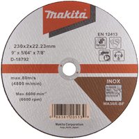 Makita Thin Inox Stainless Steel Cutting Disc 230mm