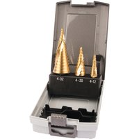 Makita 3 Piece TiN Spiral Step Drill Set