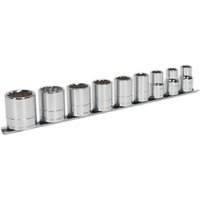 Sealey 9 Piece 1/2" Drive Bi Hexagon Socket Set Whitworth