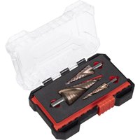Sealey 3 Piece Spiral Fluted M2 HSS Step Drill Set