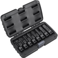Sealey 8 Piece 1/2" Drive Impact Hexagon Socket Bit Set Metric