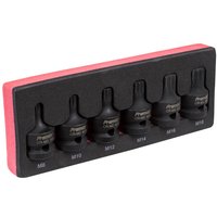 Sealey 6 Piece 1/2" Drive Impact Spline Socket Bit Set