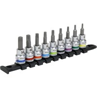 Sealey 9 Piece Colour Coded 3/8" Drive Torx Socket Bit Set