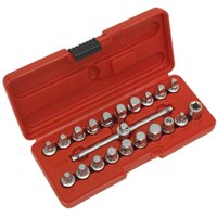 Sealey AK6586 18 Piece 3/8 Drive Oil Drain Plug Key Set