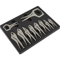Sealey 10 Piece Locking Pliers Set in Module Tray