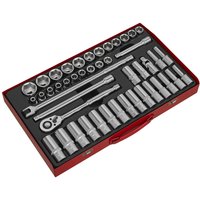 Sealey 46 Piece 1/2" Drive Hexagon WallDrive Socket Set