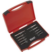 Sealey 10 Piece Step Drill Screw and Bolt Extractor Set